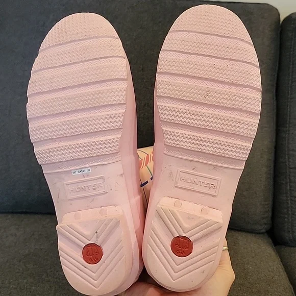 Hunter Pink Rock Tall Tartan Rain Boots Size 9 40/41 - Picture 7 of 9